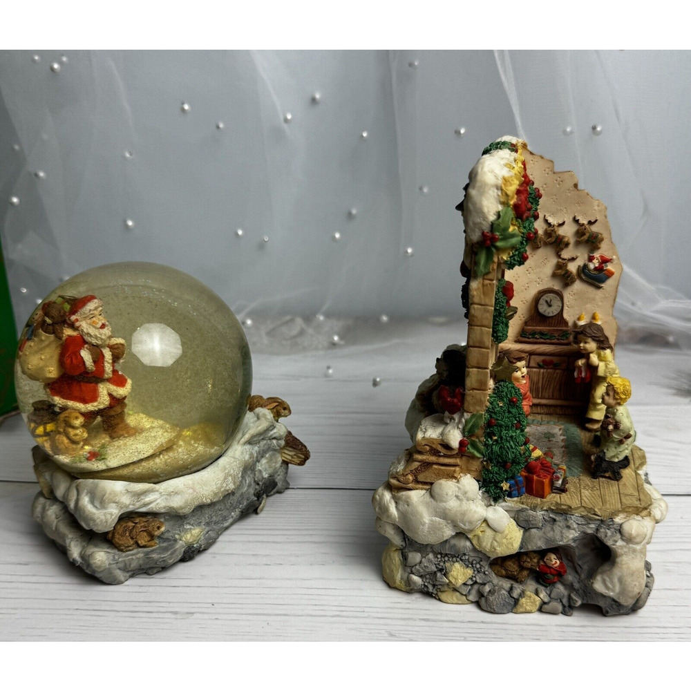 VTG JC Penney Waterglobe with‎ Music Santa Claus Snowglobe Christmas Decorations